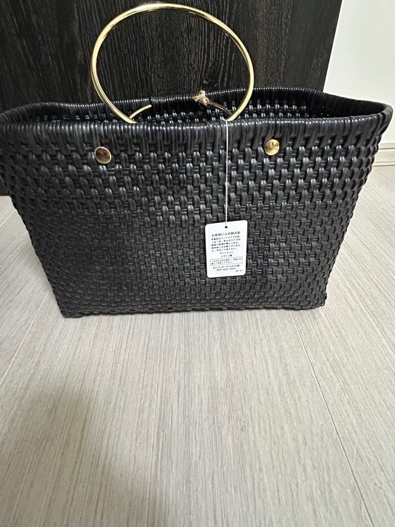 SANRAMI リングハンドルメルカドバッグ （ブラック）