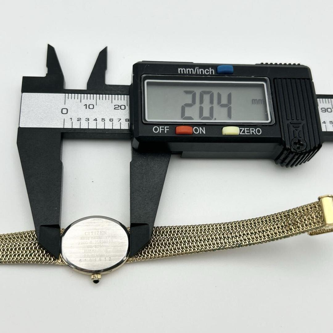 稼働品 新品電池 CITIZEN ゴールド トノー メッシュブレス レディース