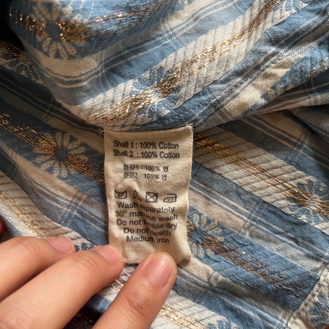 bonjour diary 刺繍花柄ワンピース　4y ヘアクリップ付き