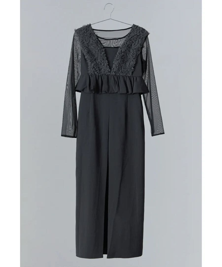 niana チュールフリルペプラムドレス オケージョンドレス