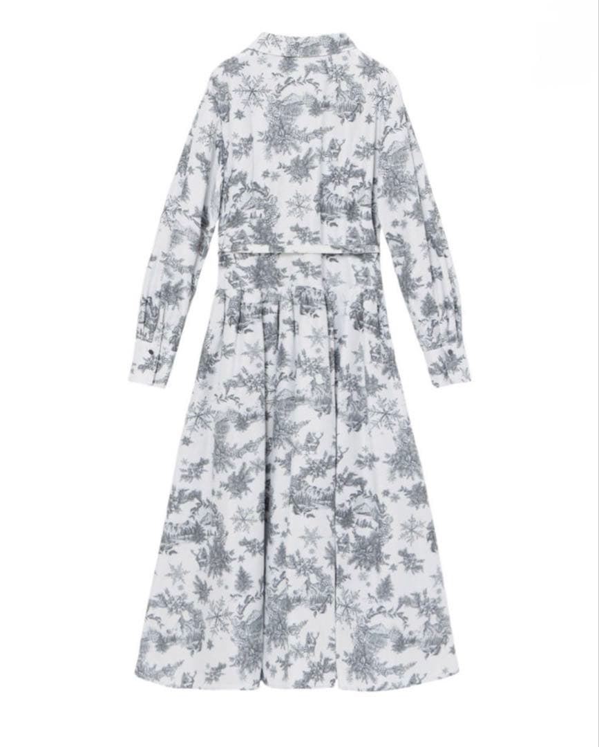 【新品・未使用タグ付き】 ANAYI ライトグレー シャツワンピース