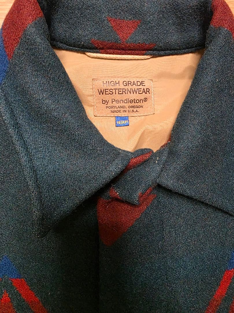 希少　状態良　80s pendleton ウールコート　ヴィンテージ　M