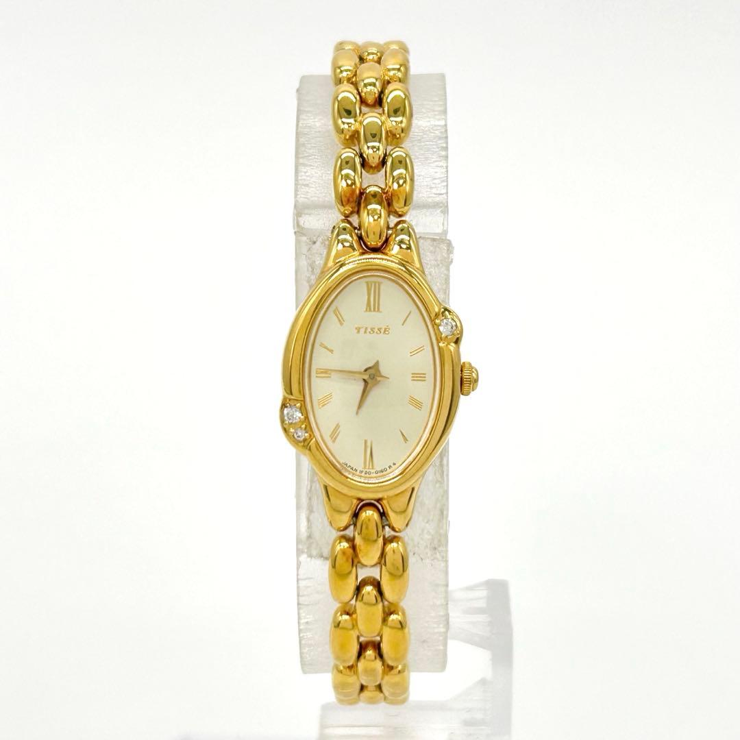 SEIKO TISSE ダイヤ 3P 1F20-5030 クォーツ 腕時計