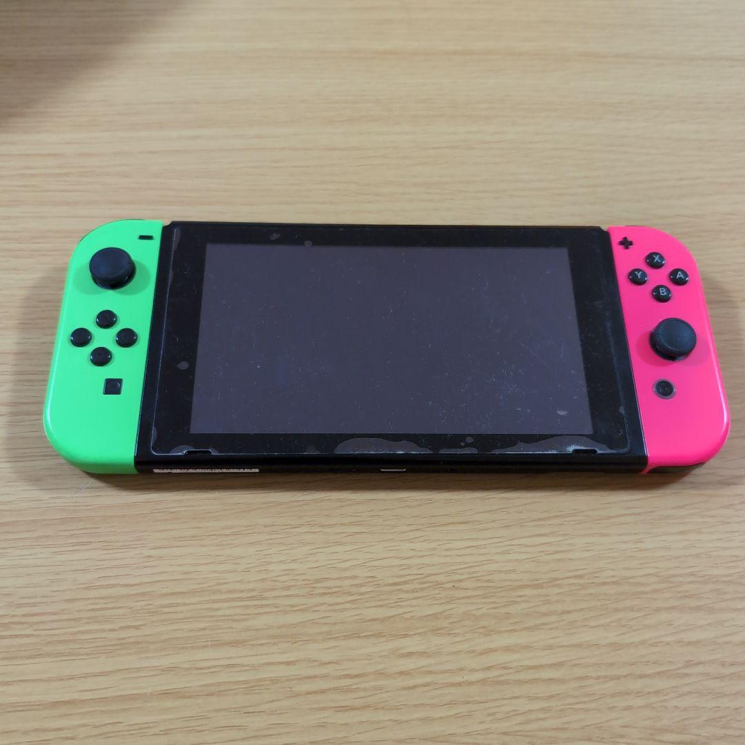 （ジャンク品）Nintendo Switch グリーン/ピンク 本体