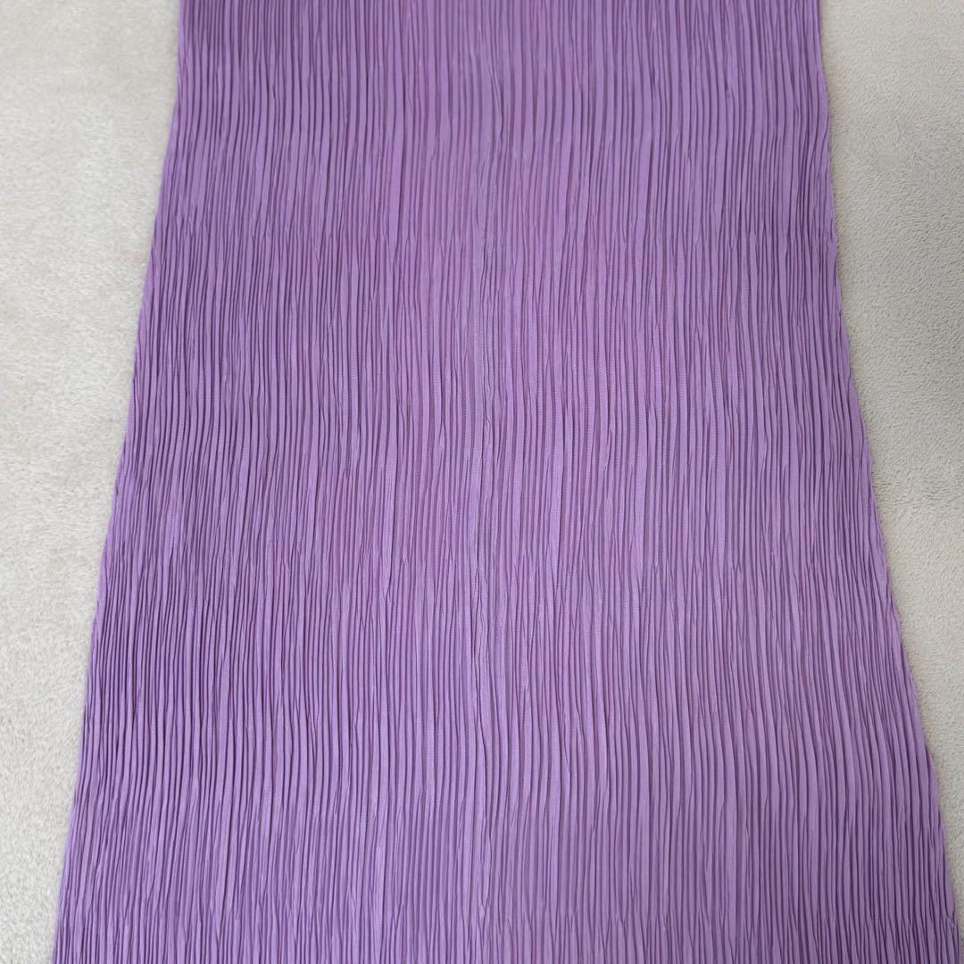 極美品✨PLEATS PLEASE プリーツ　ロングワンピース　マキシ丈　紫色
