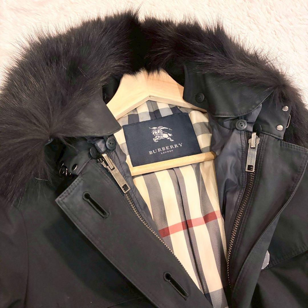 バーバリーロンドン トレンチコート ダウンライナー 4way フォックスファー