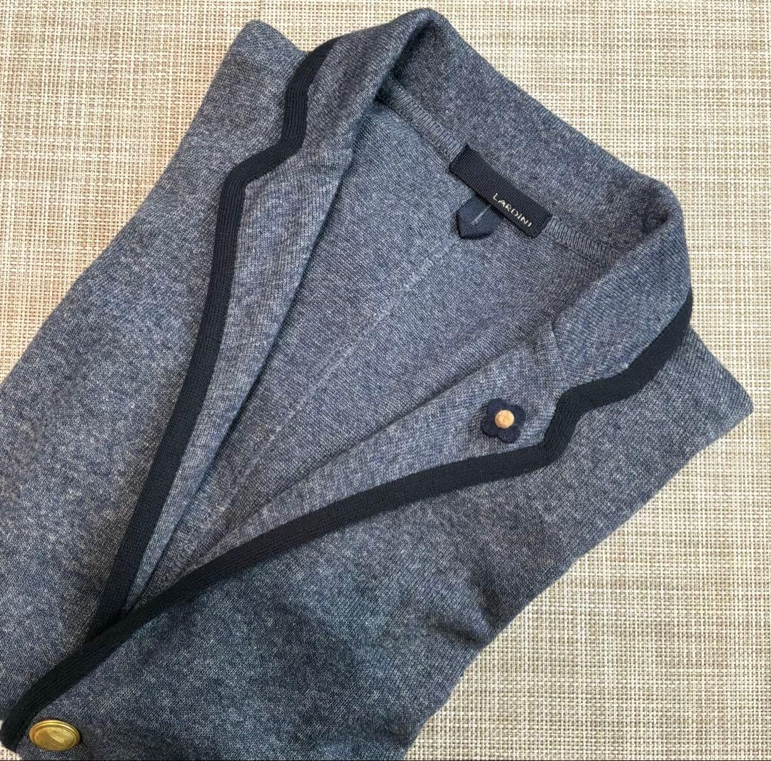 ラルディーニ ニットジャケット 金ボタン　XS