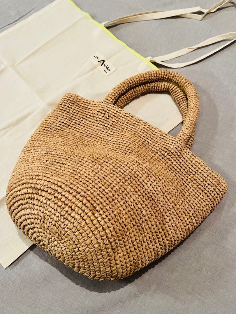 美品【匿名配送】サンアルシデ Sans Arcidet カゴバッグ THE XS