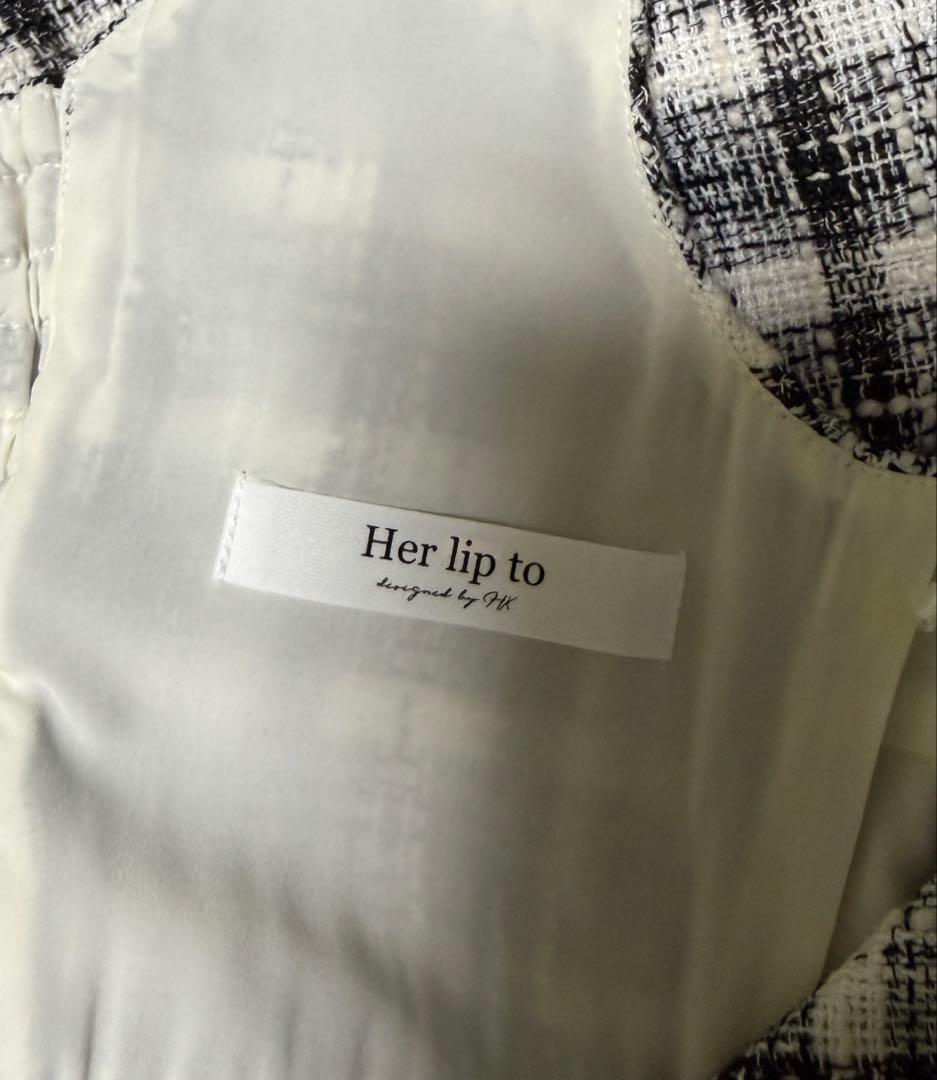 ワンピース herlipto Summer Tweed Midi dress