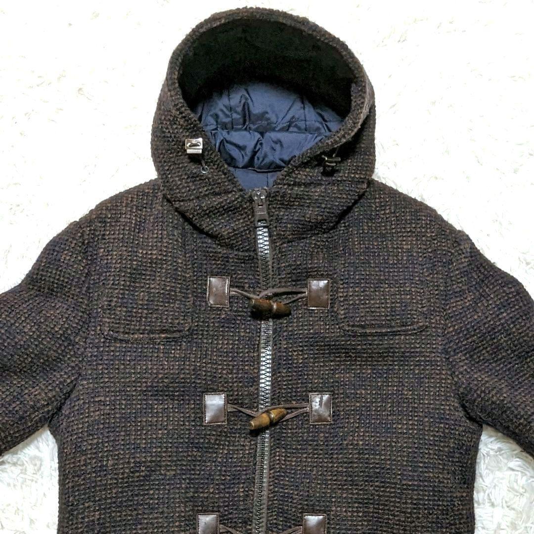 HERNO ヘルノ ダッフルコート ウール ニット ダークブラウン