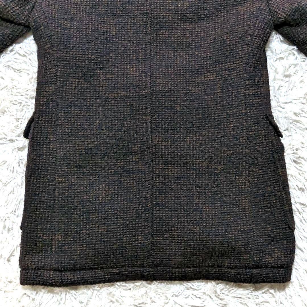 HERNO ヘルノ ダッフルコート ウール ニット ダークブラウン