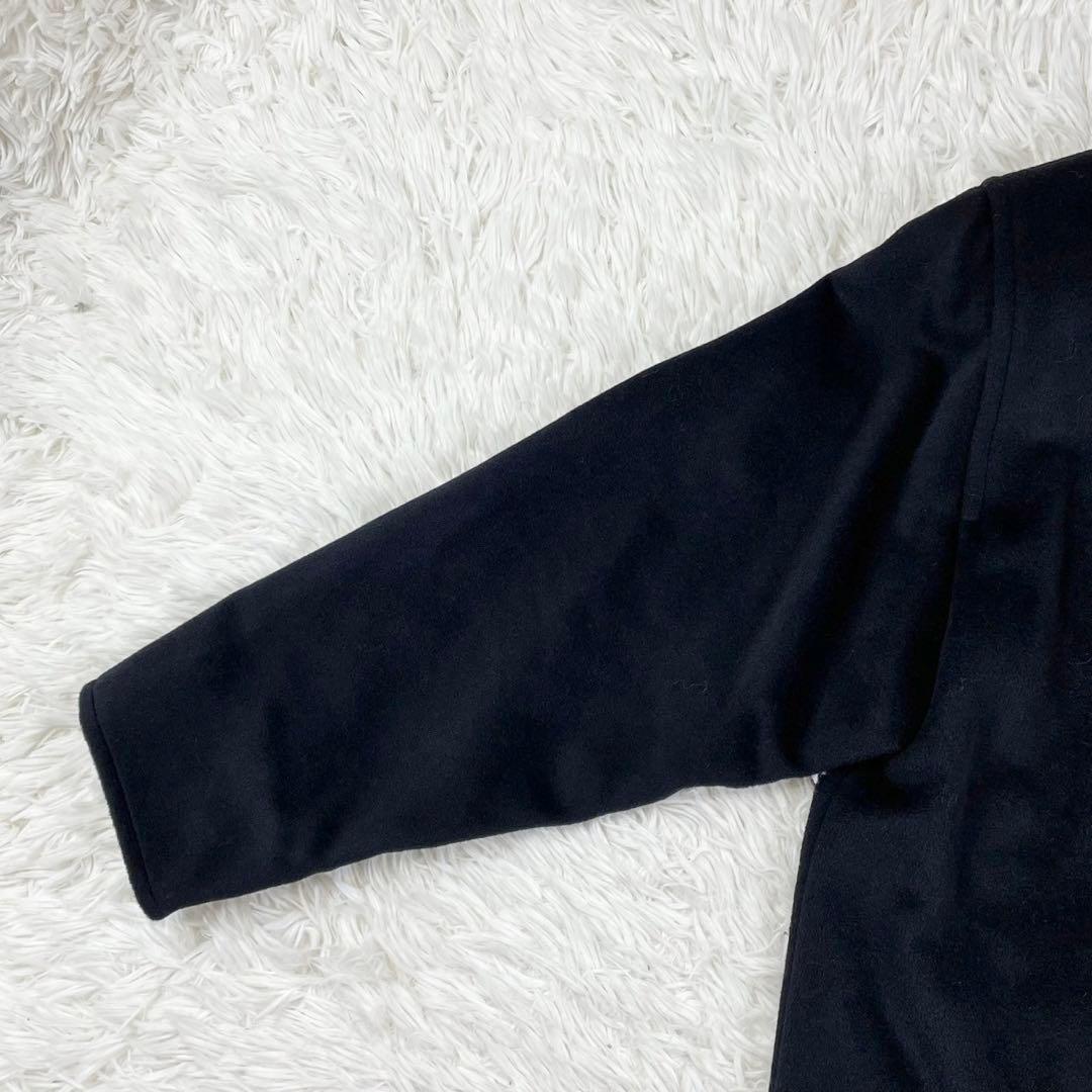 美品　マックスマーラ　ダブルチェスターコート　ロング丈　銀タグ　黒　42 XL