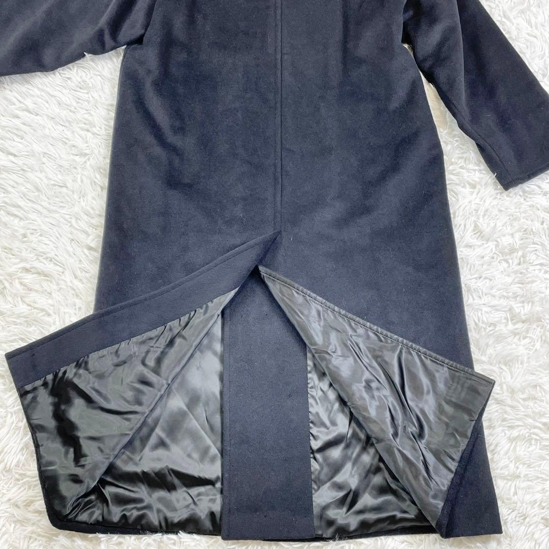 美品　マックスマーラ　ダブルチェスターコート　ロング丈　銀タグ　黒　42 XL