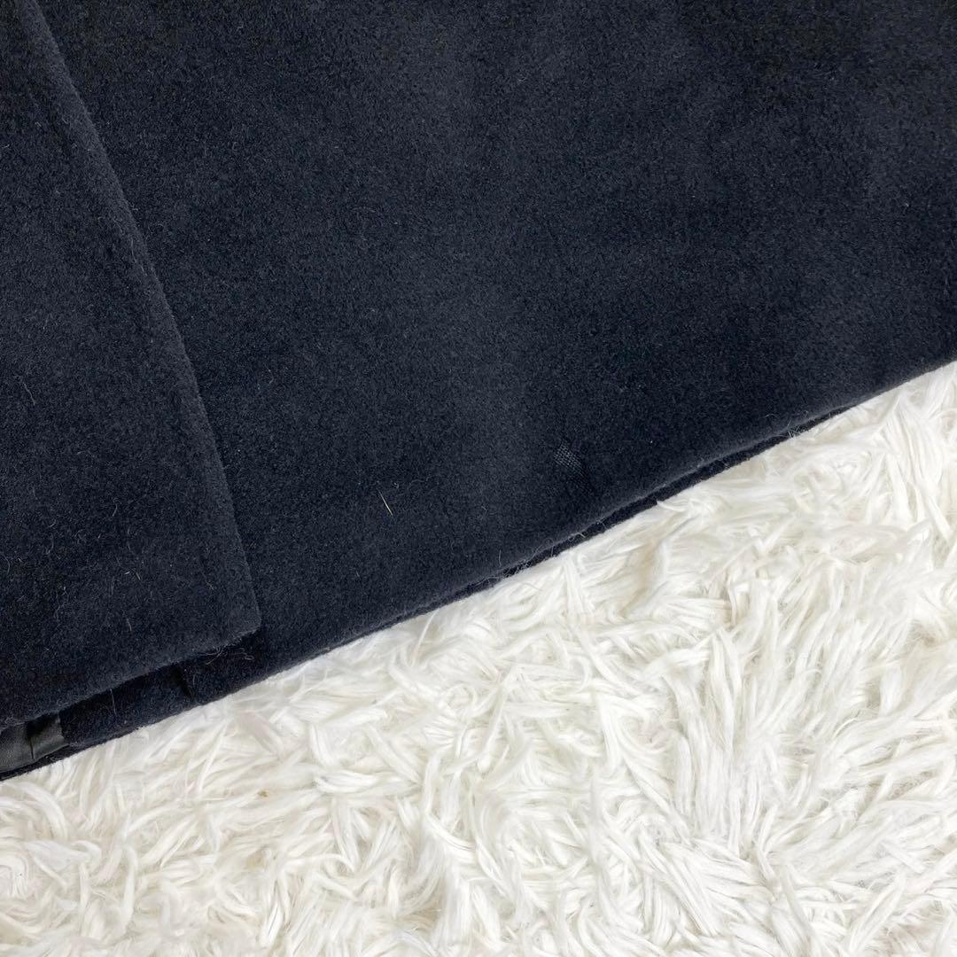 美品　マックスマーラ　ダブルチェスターコート　ロング丈　銀タグ　黒　42 XL