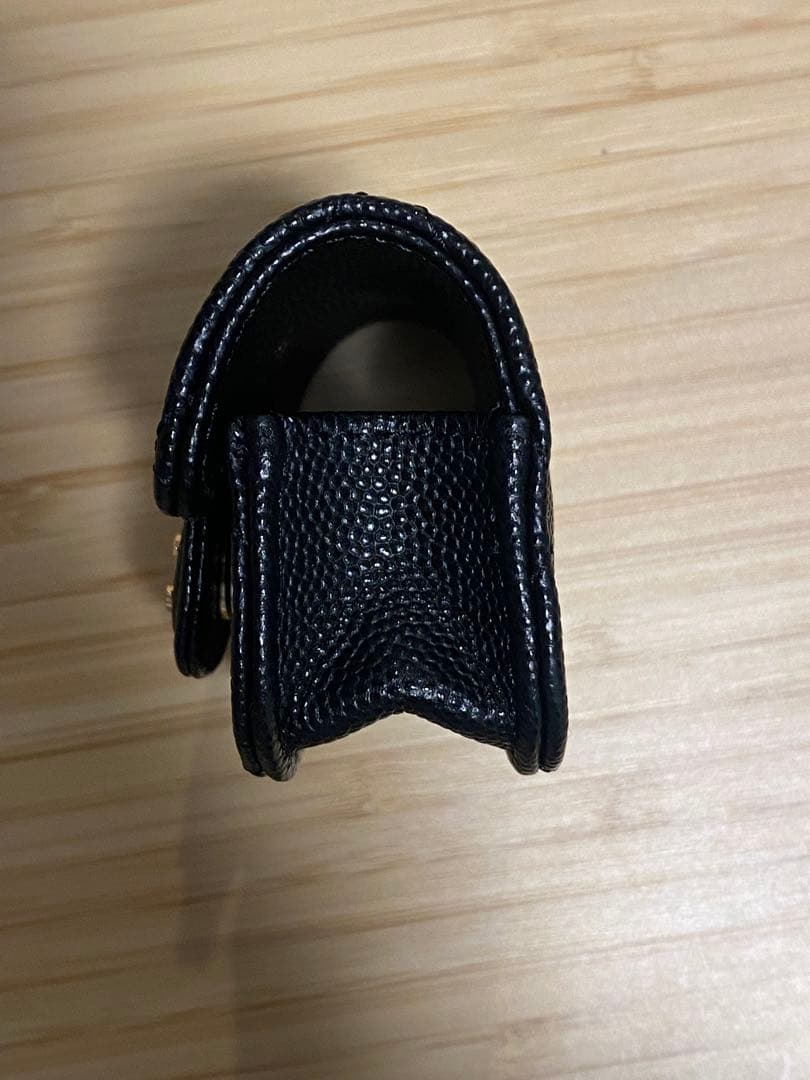 【チェーンなし】CHANEL AirPodsPro ケース　キャビアスキン　黒