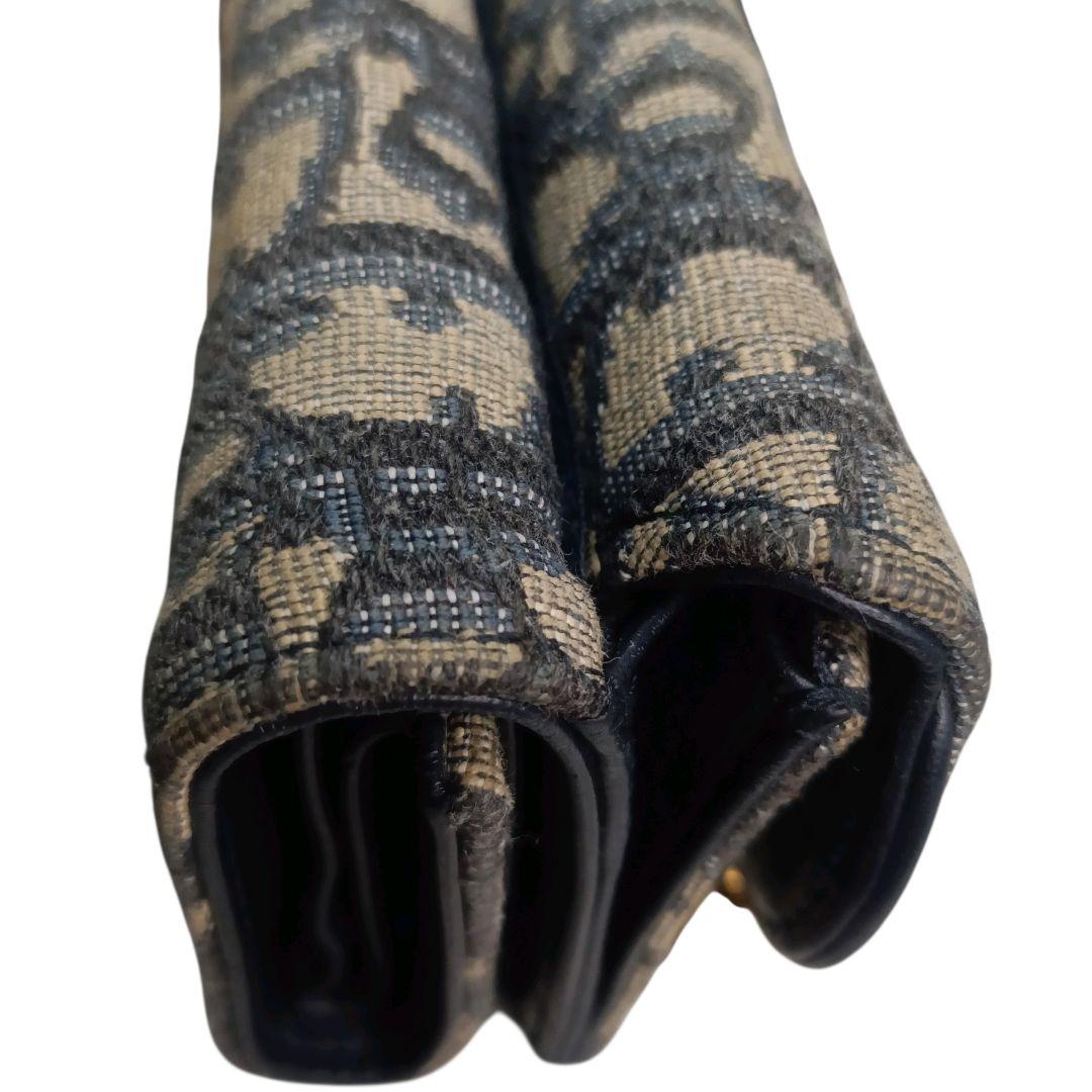 ✨Christian Dior トロッター ジャガードキャンバス レザー 折財布