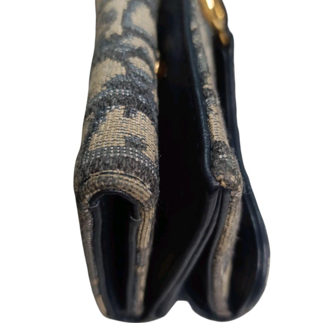 ✨Christian Dior トロッター ジャガードキャンバス レザー 折財布