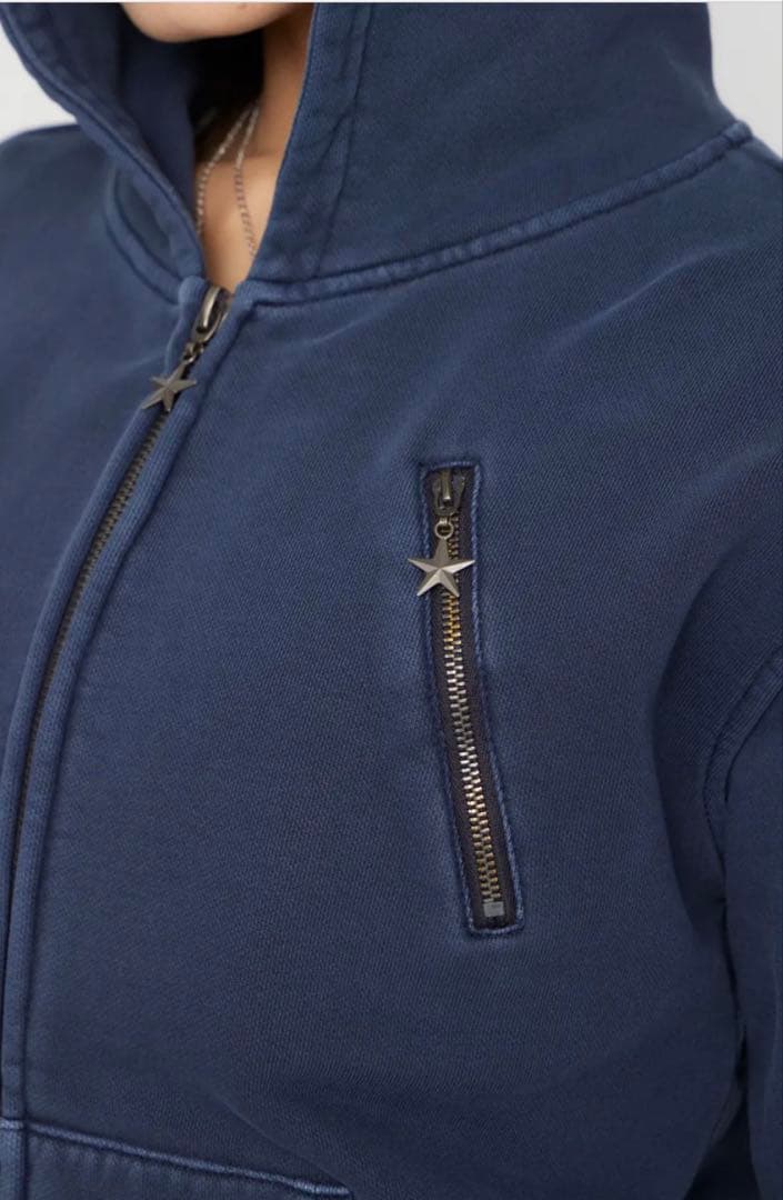 laguagem STAR CHARM ZIP パーカー ネイビー　新品未使用