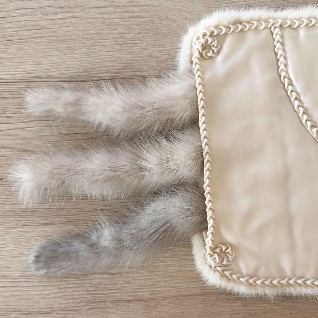 【未使用】サガミンク/バイオレットミンク/毛皮ショール/ミンクショール