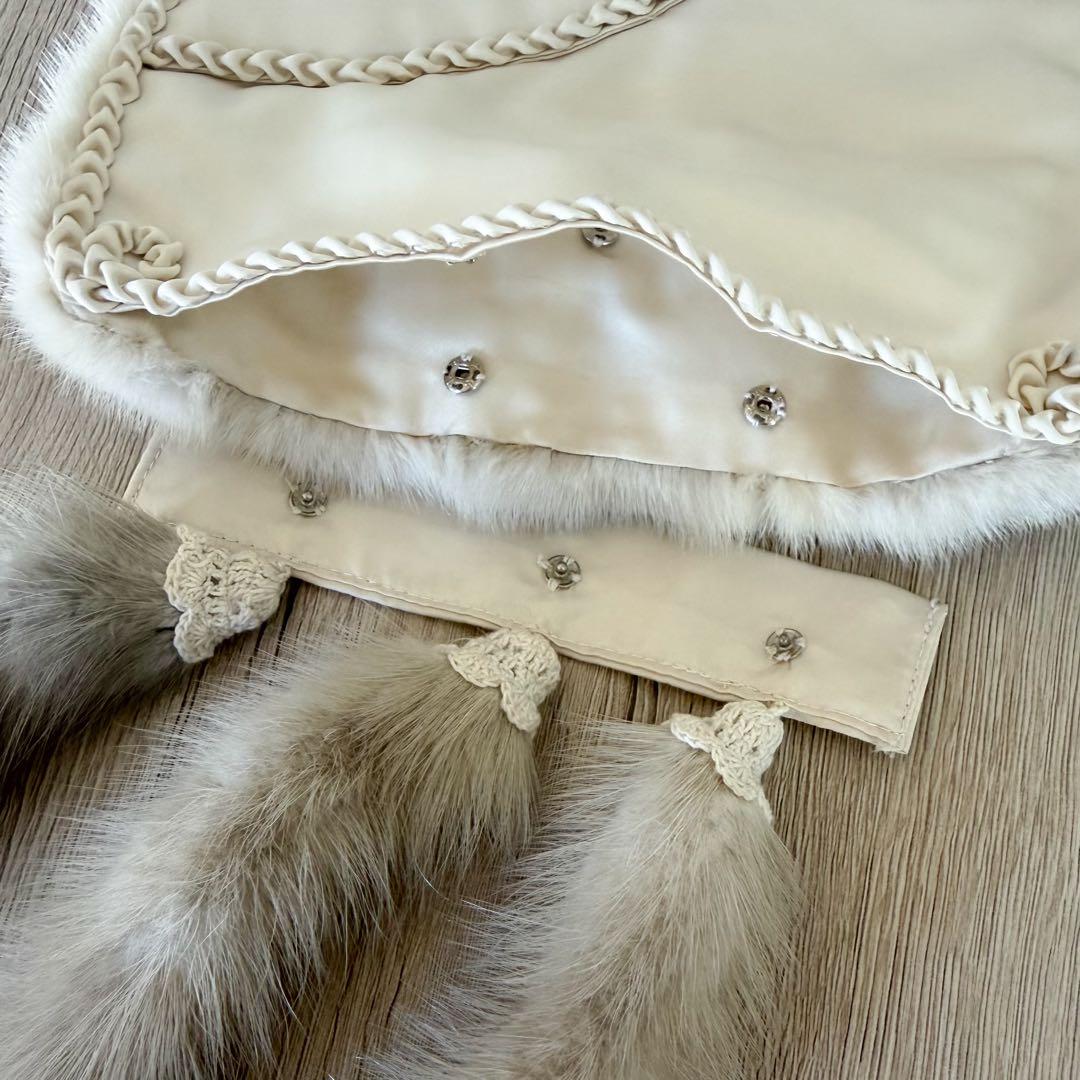 【未使用】サガミンク/バイオレットミンク/毛皮ショール/ミンクショール