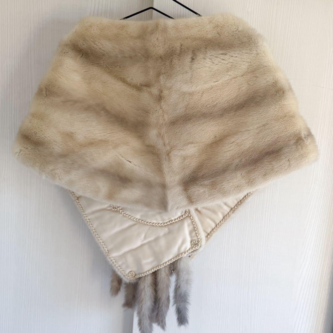 【未使用】サガミンク/バイオレットミンク/毛皮ショール/ミンクショール