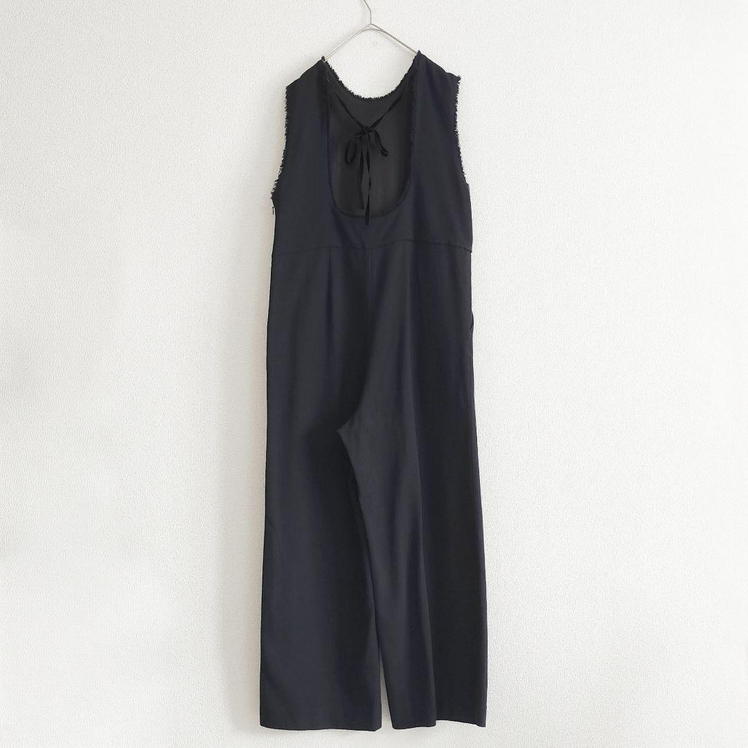 IENA 二重織 ツイルオールインワン 黒 38