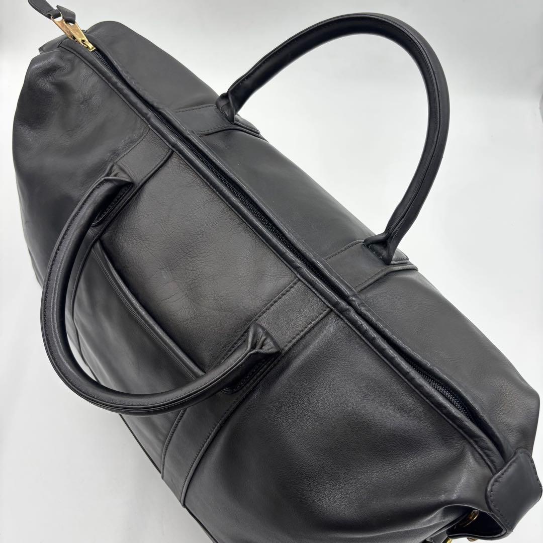 COACH オールドコーチ 305 レザー ボストンバッグ ハンドバッグ 黒