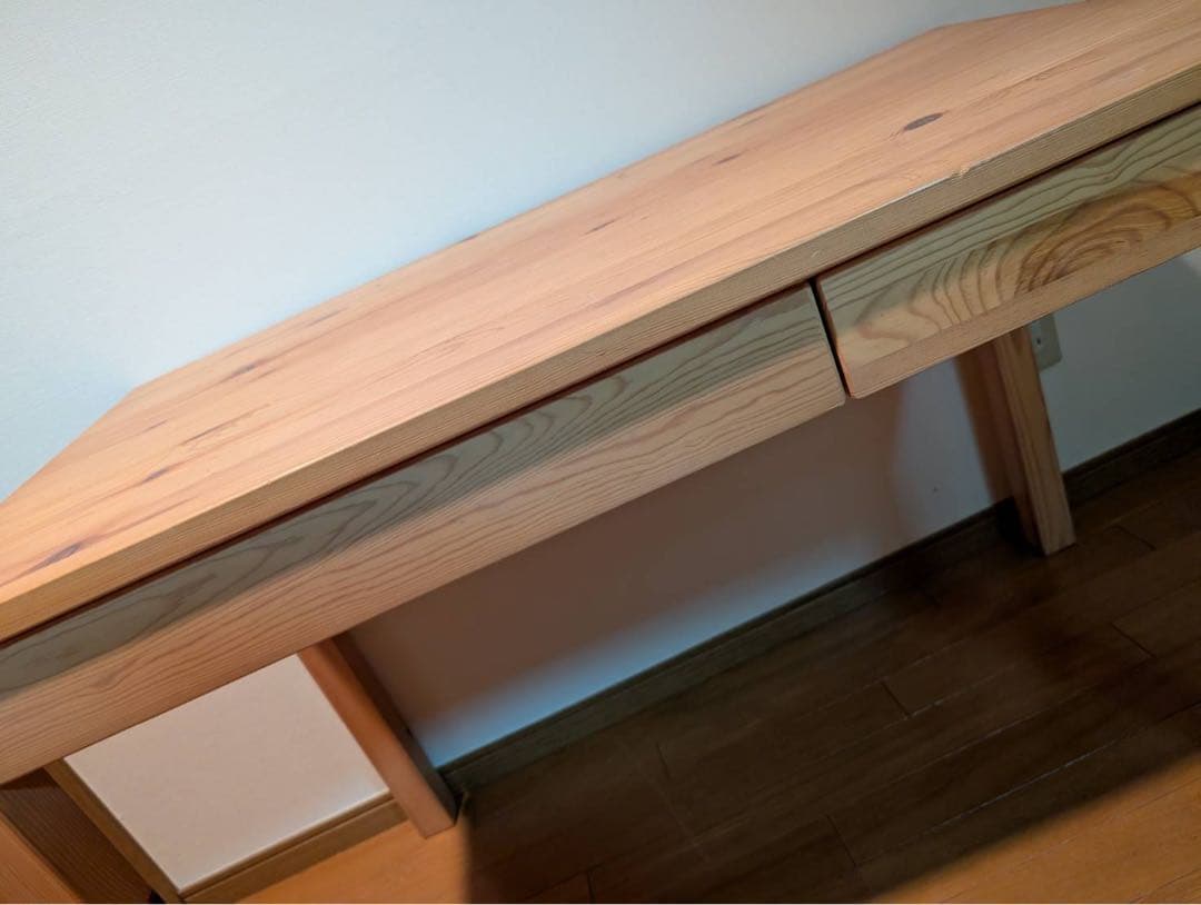 【送料込】無印良品 MUJI 木製デスク パイン材 作業机 廃盤品 テーブル