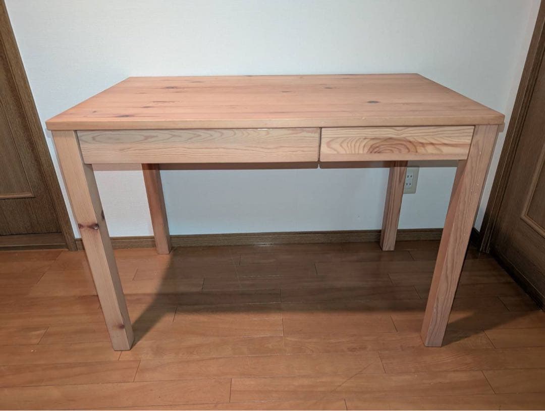 【送料込】無印良品 MUJI 木製デスク パイン材 作業机 廃盤品 テーブル