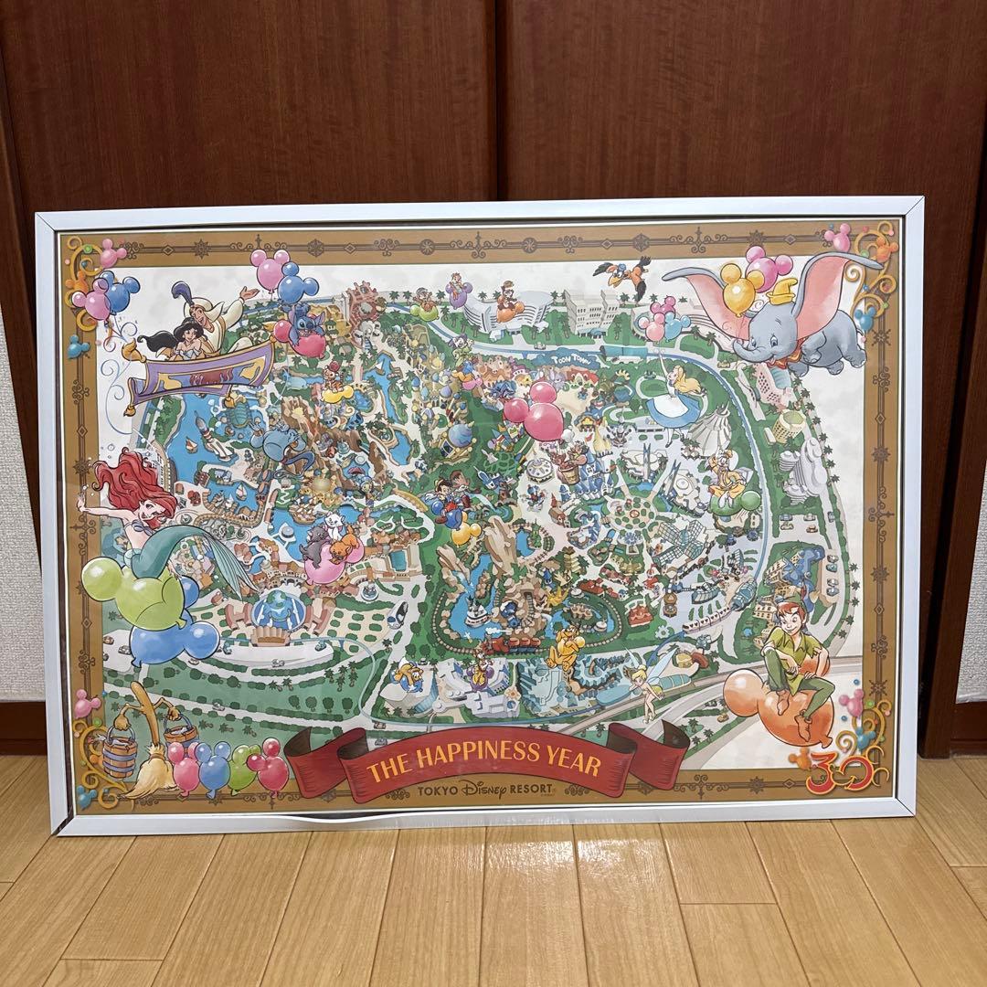 激レア　東京ディズニー　地図　30周年ポスター