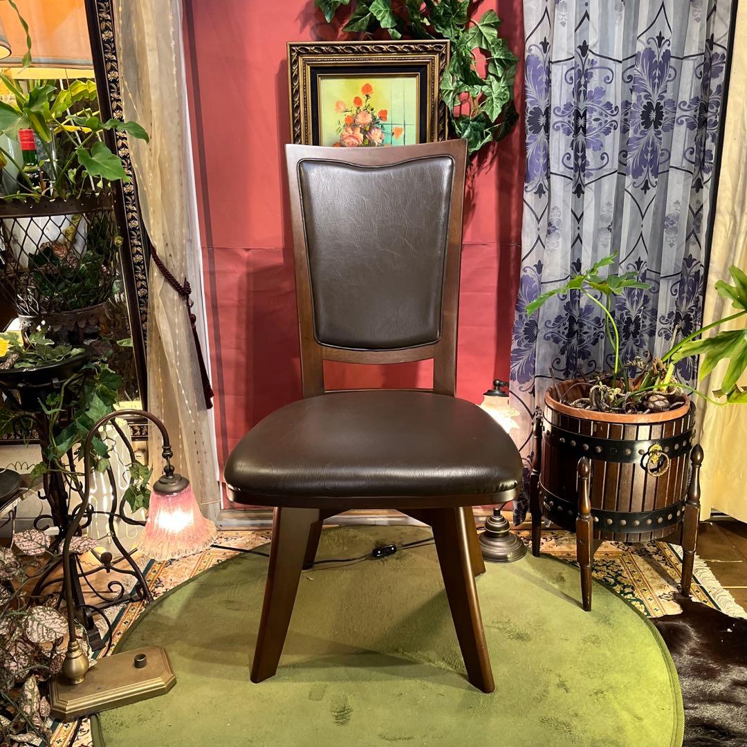 Sale ３６０度回転　無垢　ハイバックラウンドチェア