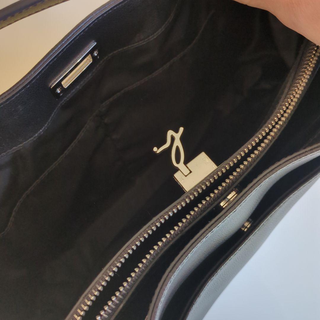 アニエスベー　ブラックレザーバッグ