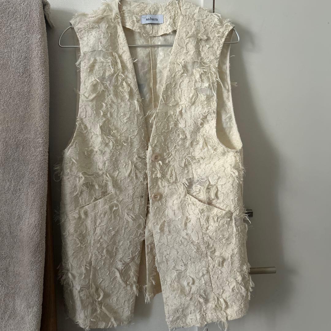 marte sahara　Cut Jacquard Vest