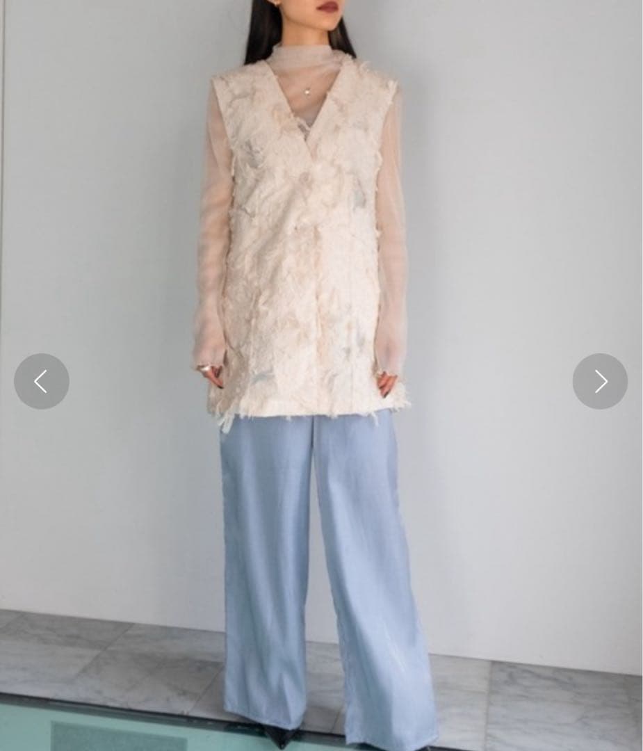 marte sahara　Cut Jacquard Vest