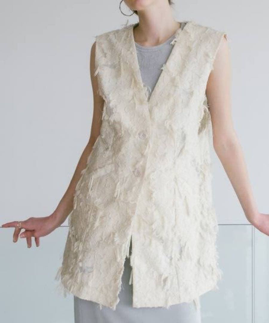 marte sahara　Cut Jacquard Vest