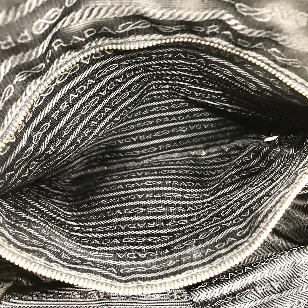 ✨美品✨プラダ ボーリングバッグ 三角ロゴ カデナ ナイロン レザー 切り替え