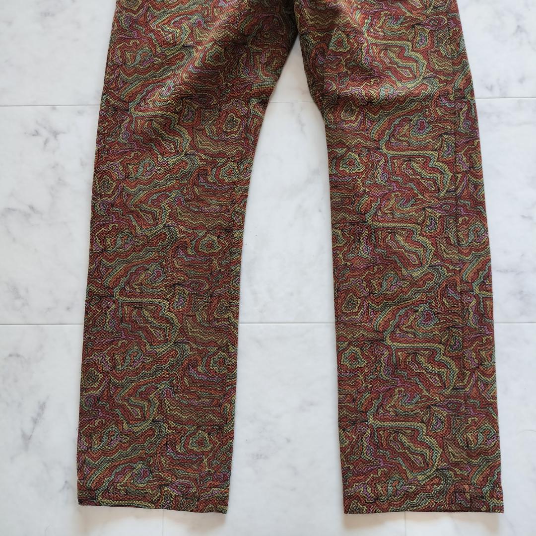 コムデギャルソンオムプリュス 01AW サイケ期 総柄 ウールヘリンボーンパンツ