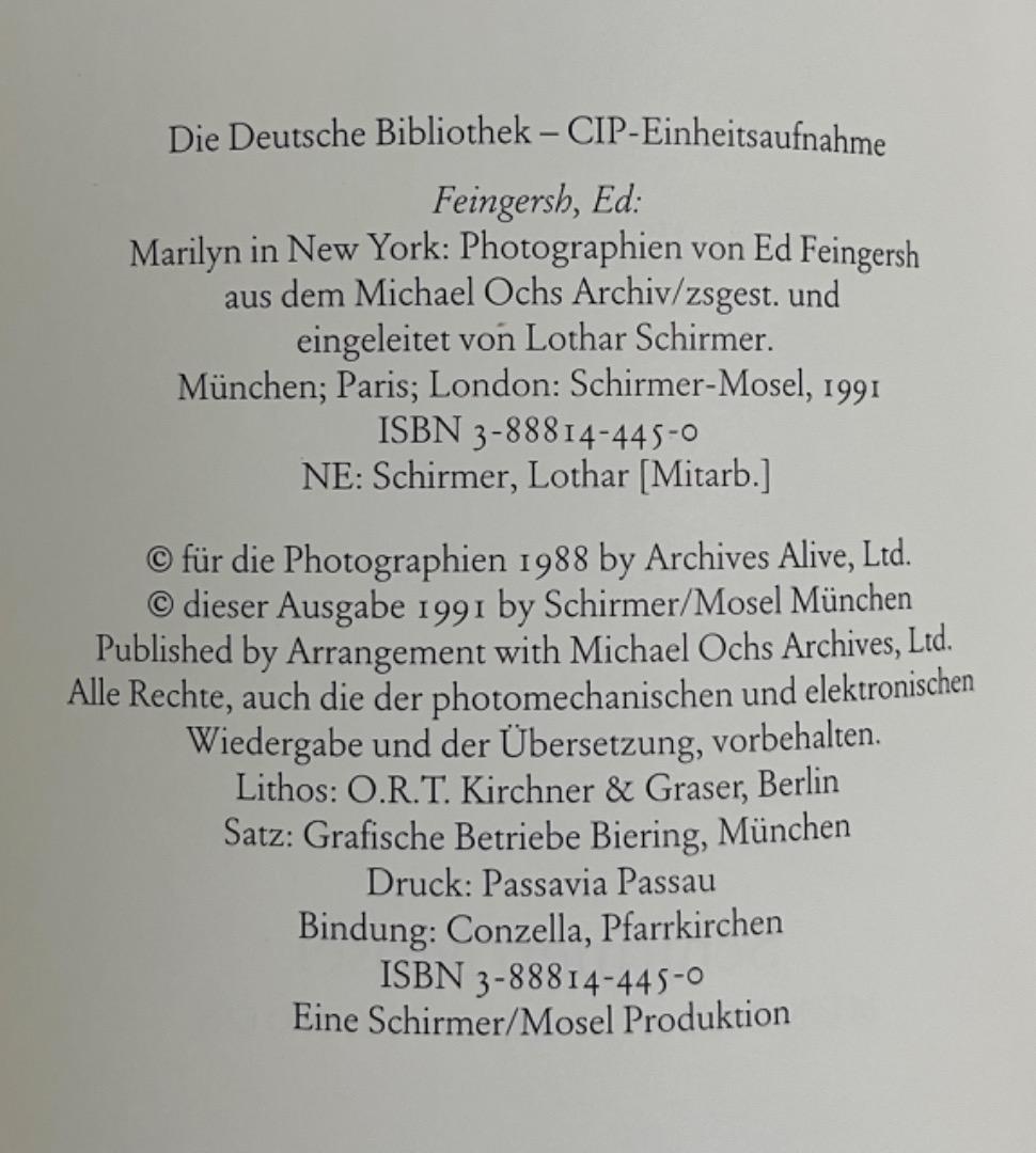 マリリン・モンロー写真集/Marilyn in New York・ハードカバー