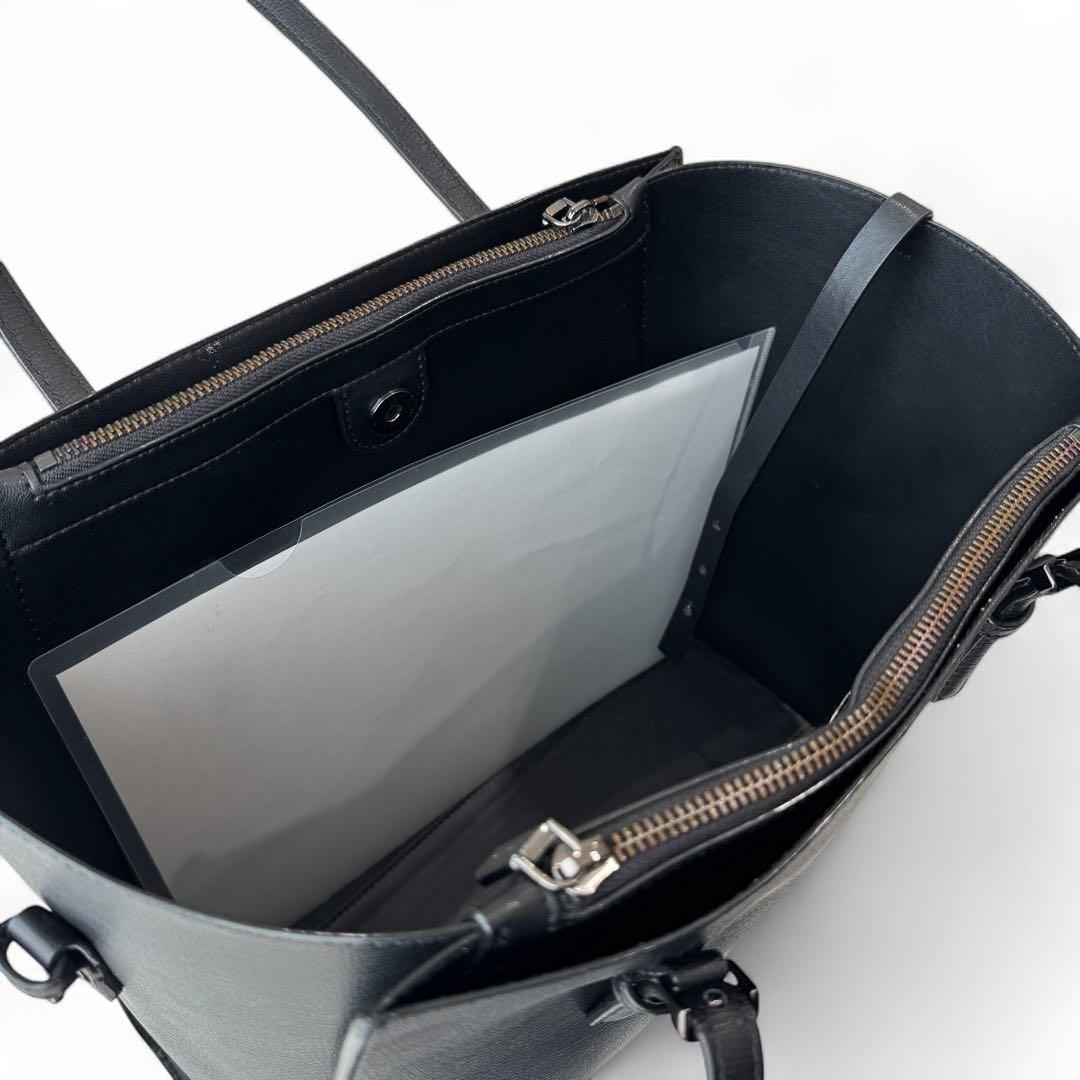 【美品】CHARLES & KEITH✨ブラック ビジネス バッグ トート A4