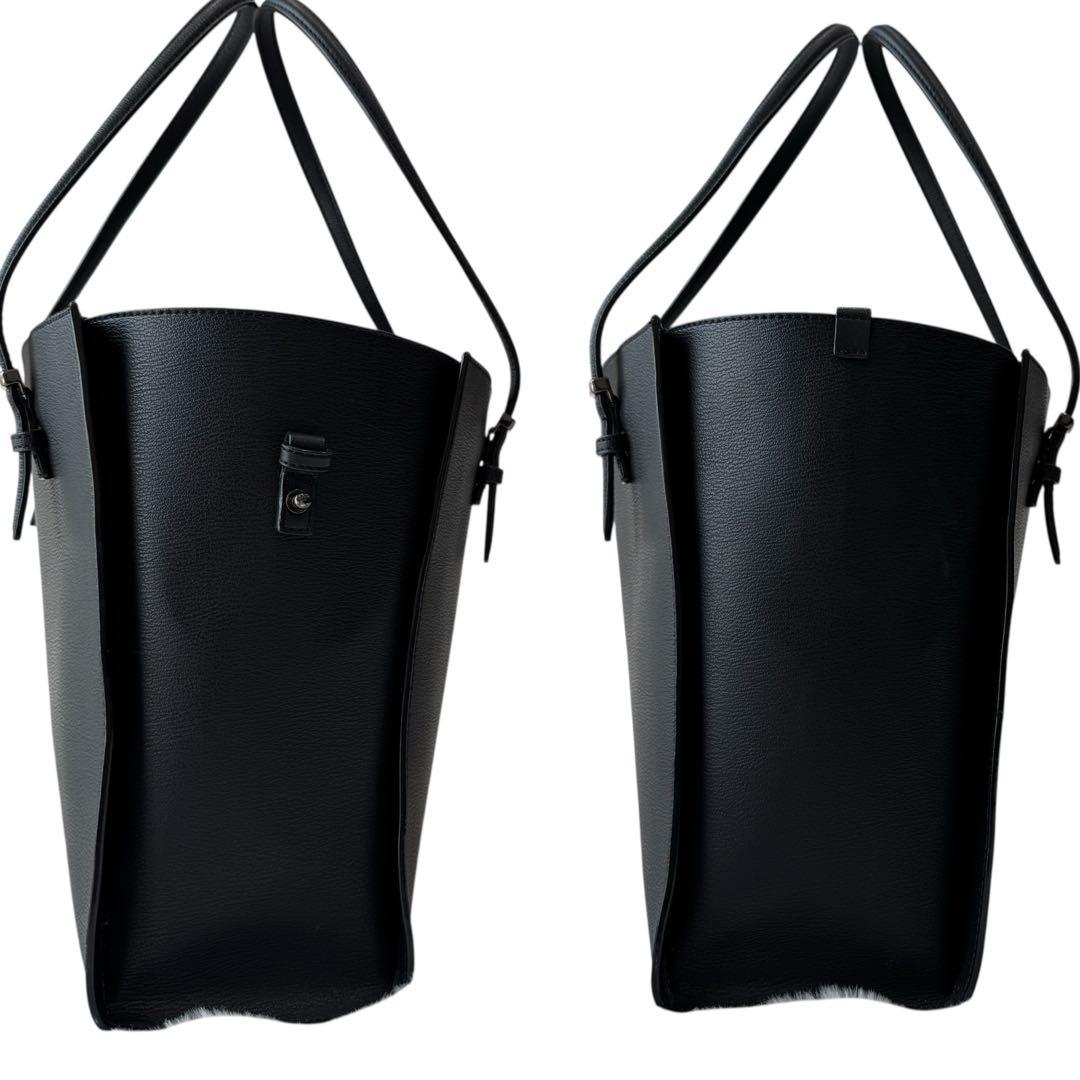 【美品】CHARLES & KEITH✨ブラック ビジネス バッグ トート A4