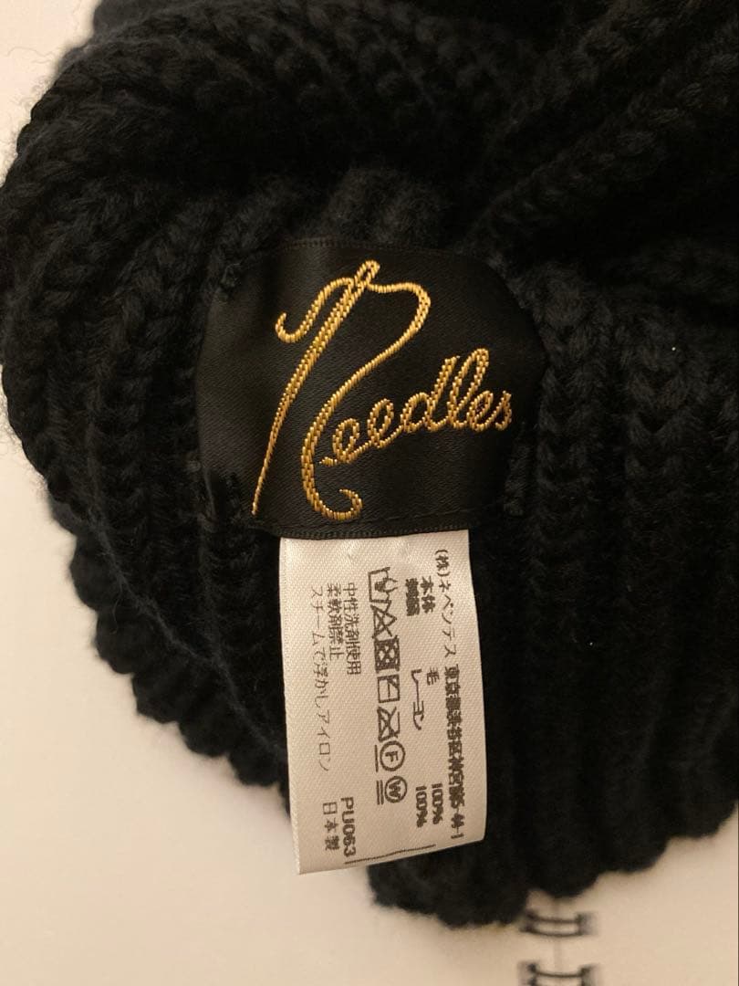 needles ニット帽　ブラック