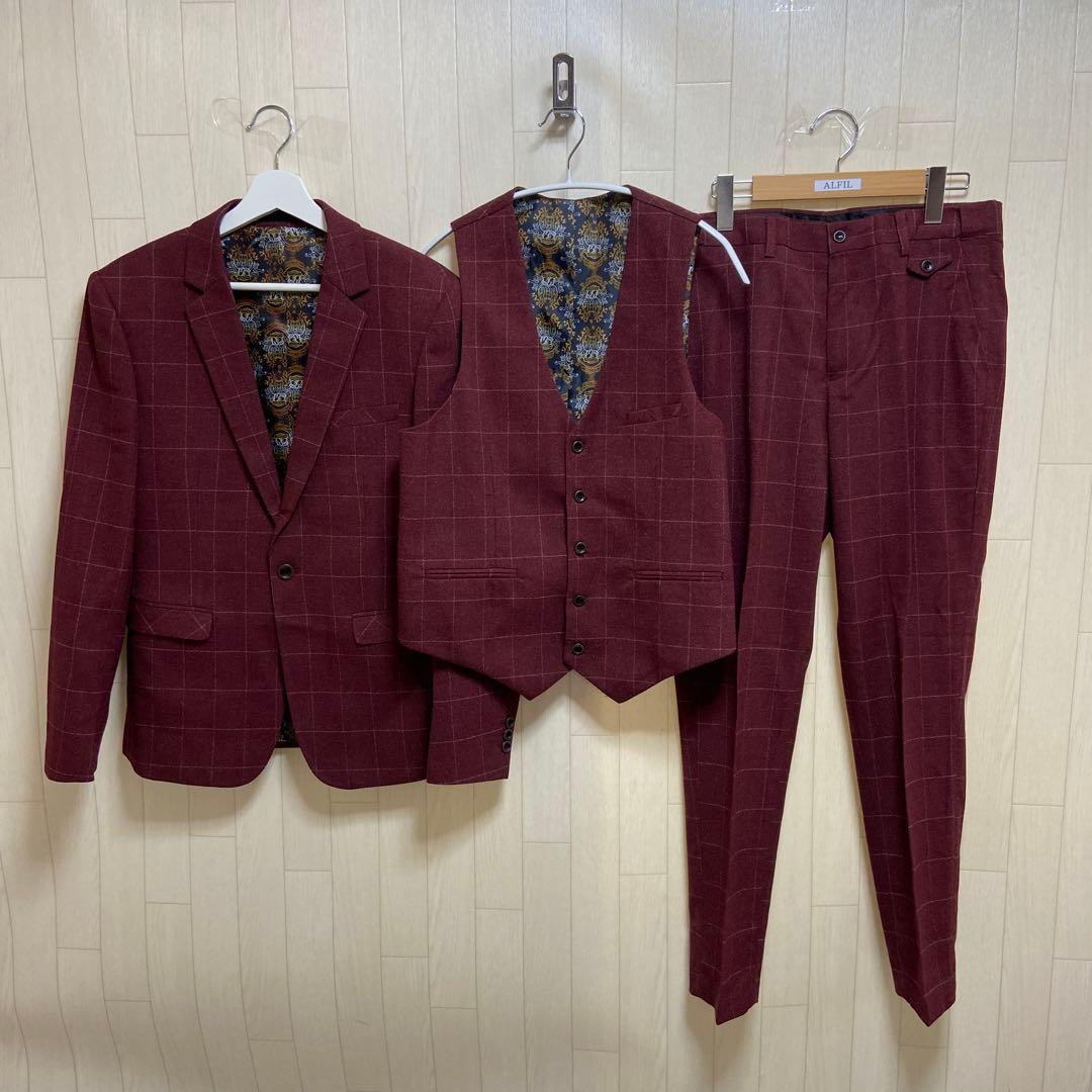 SLATL&DEAN パンツセットアップ ベスト付き スーツ