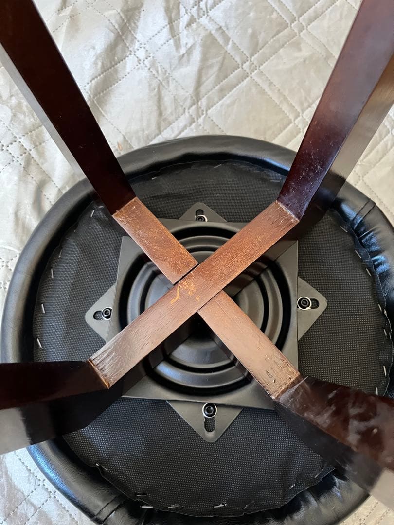 iodoos カウンターチェア 木製360度回転 生地 2脚セット ブラック