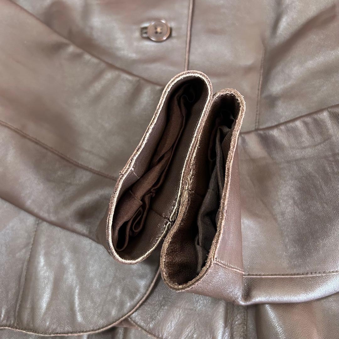 希少 ラルフローレン パープルレーベル レザー ジャケット ブラウン ラムレザー