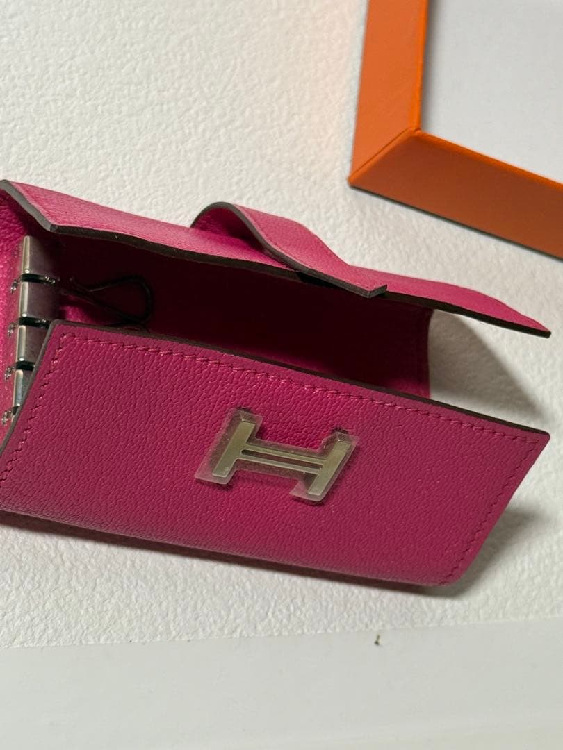 ビンテージ　美品！　エルメス　べアン　キーケース　4連　ピンク系