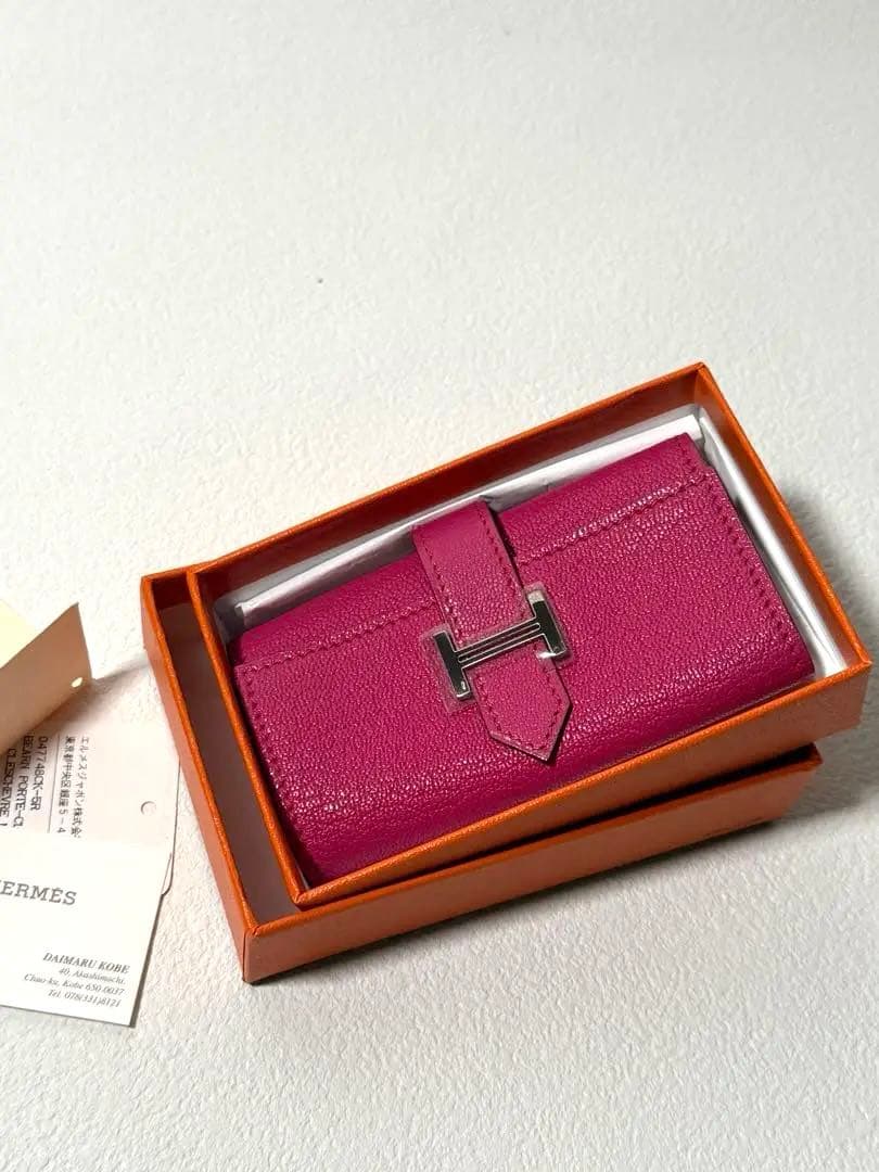 ビンテージ　美品！　エルメス　べアン　キーケース　4連　ピンク系