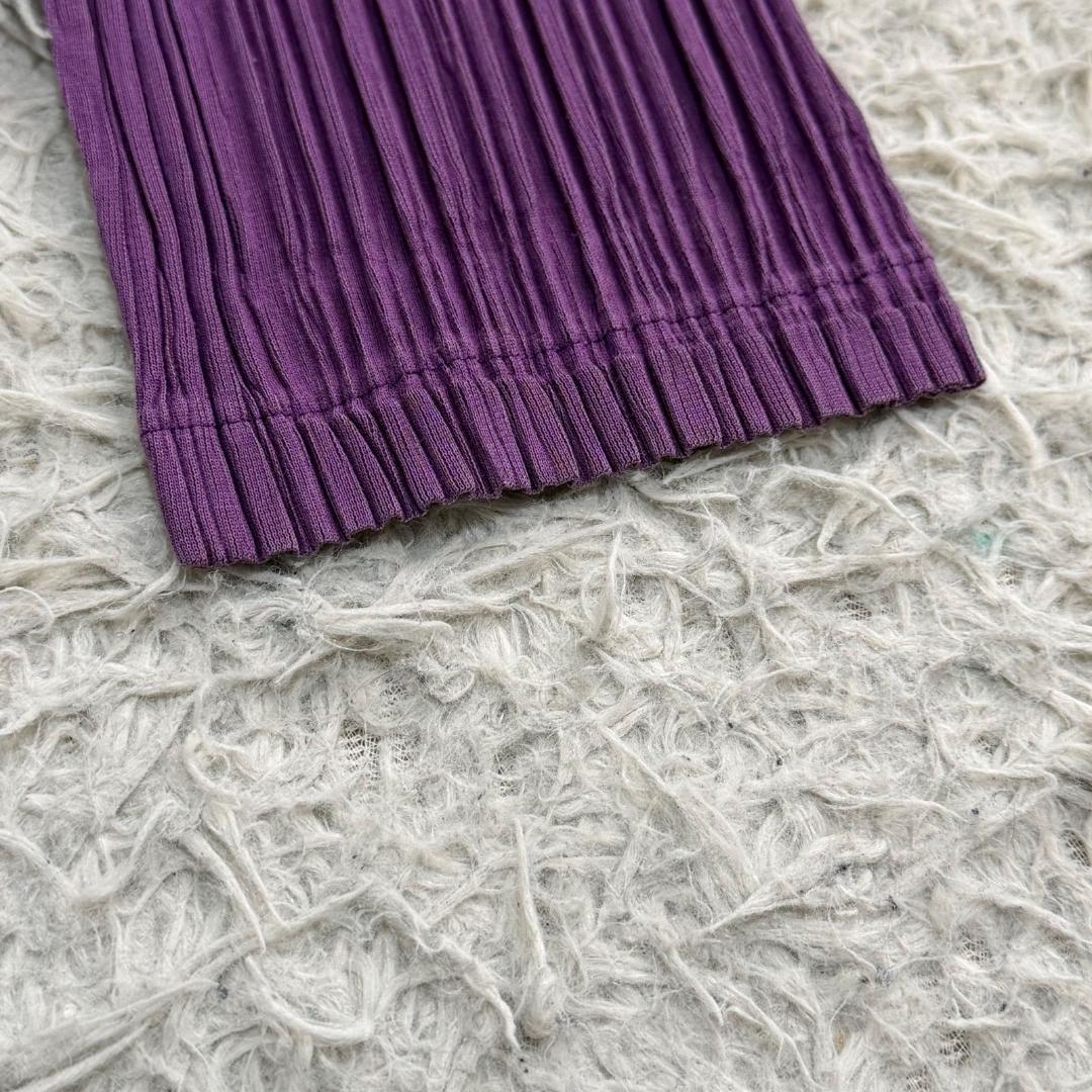 17196✨PLEATS PLEASE カットソー L 3 パープル プリーツ