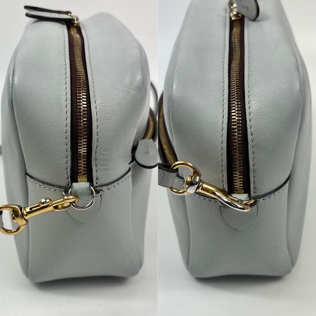 J&M DAVIDSON カメラバッグ ギャビー ゴールド金具 ライトブルー