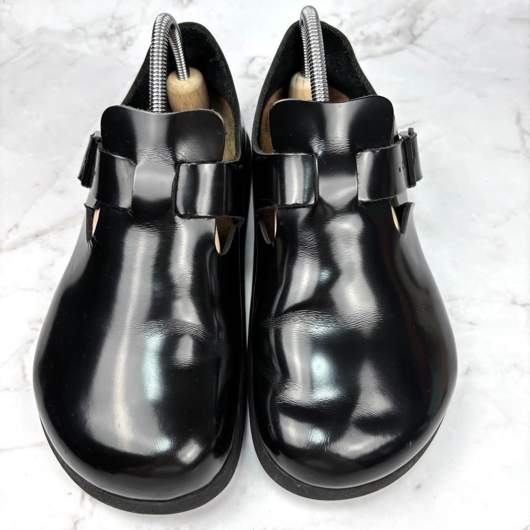 【美品】BIRKENSTOCK ロンドン ブラック サンダル 26 レザー レア