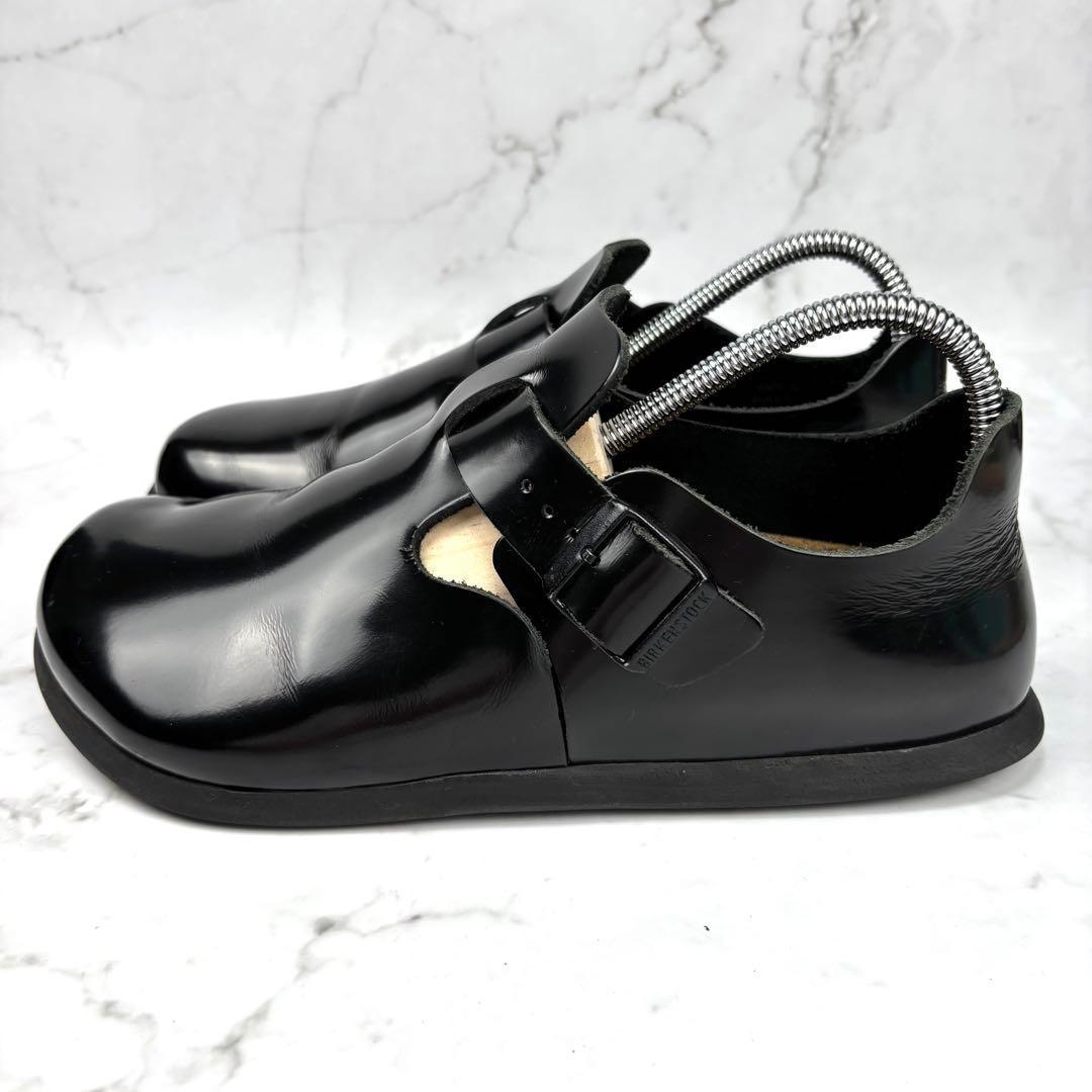 【美品】BIRKENSTOCK ロンドン ブラック サンダル 26 レザー レア